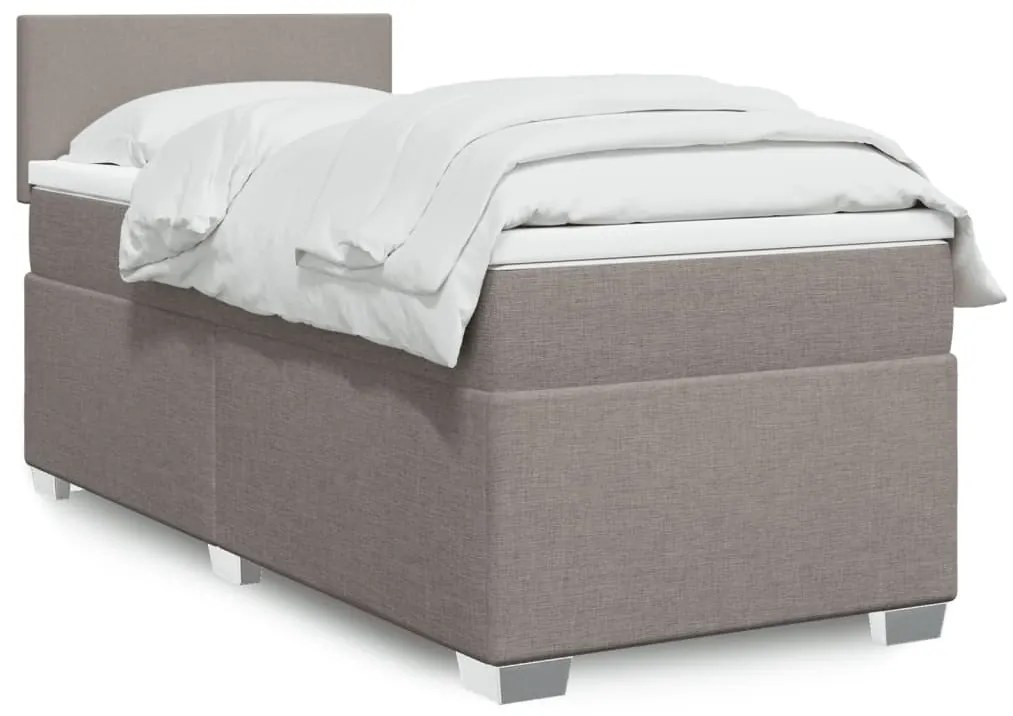 Giroletto A Molle Con Materasso Tortora 90x190 Cm İn Tessuto /