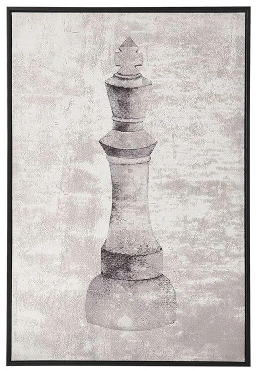 Quadro su tela con cornice grigio 63 x 93 cm BUDRIO Beliani