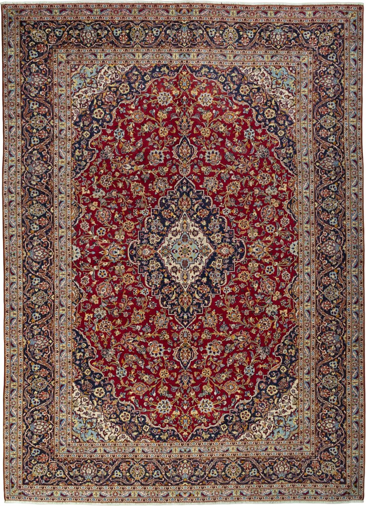 Kashan Tappeto persiano 300 x 420 Rosso (Iran) Annodato A Mano