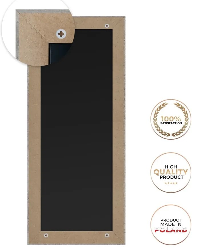 Specchio da parete con cornice bianca ienne, 47 x 147 cm Paris - Styler