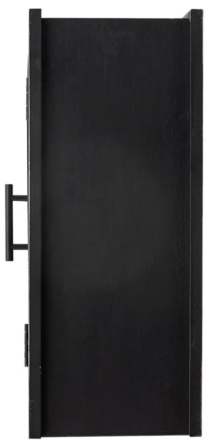 Vetrina nera in abete massiccio da appendere 62x49x23 cm Lario - Bloomingville