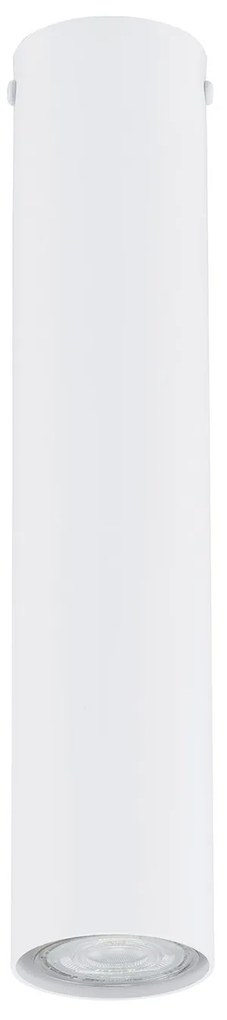 Plafoniera Moderna Faretto Marduk 1 Luce Acciaio Bianco 30 Cm