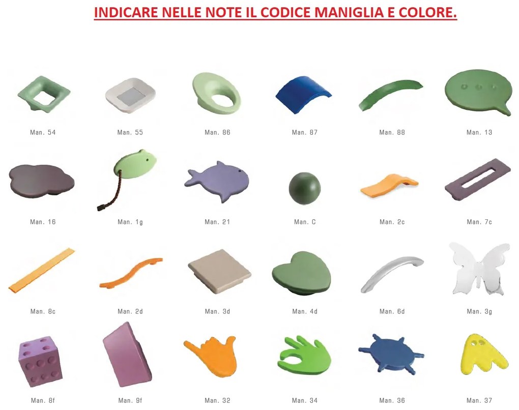 Cameretta completa doppia Banny linea Colorfull finitura Salvia e Panna