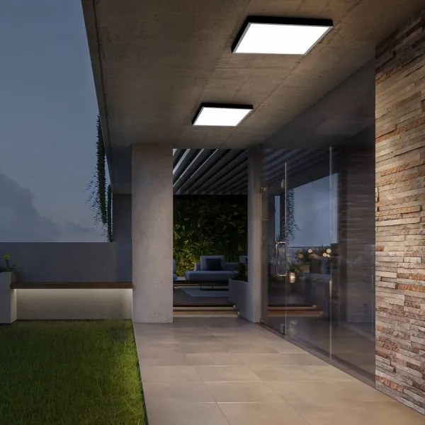 Brilagi-LED Lampada da Bagno Dimmerabile FRAME SMART LED/50W/230V IP44 Nera + Telecomando