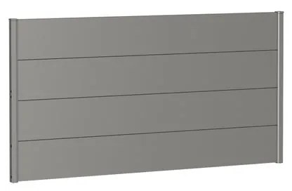 Frangivista in acciaio metallizzato grigio BIOHORT L 180 x H 91 cm, spessore 44 mm