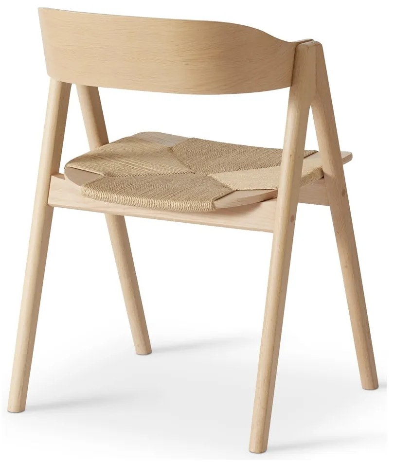 Sedia da pranzo in legno di faggio con seduta in rattan Findahl di Hammel Mette - Hammel Furniture