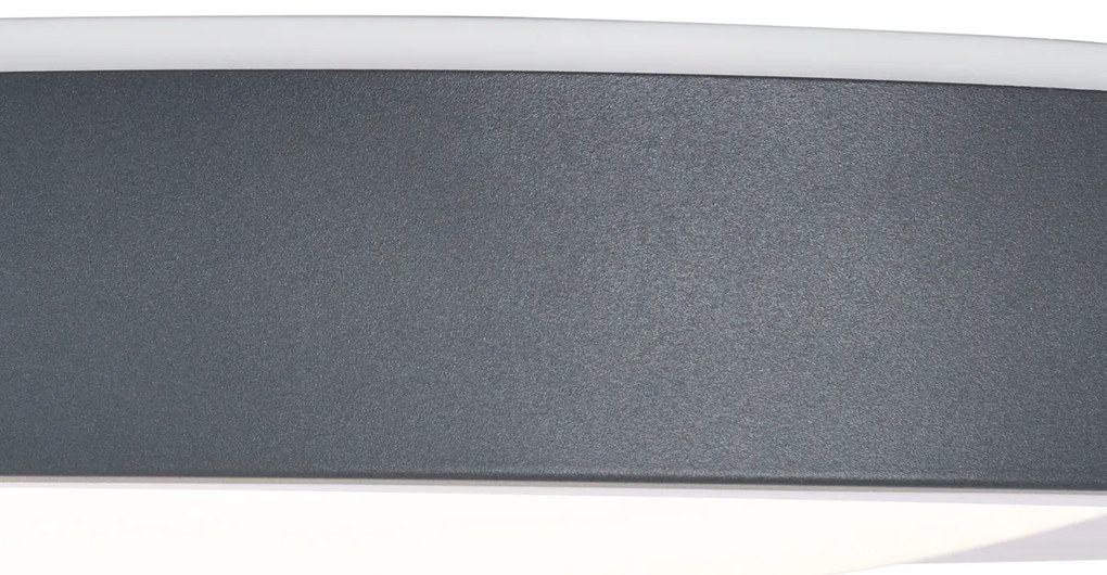 Plafoniera moderna grigia con bianco 48cm incl. LED dimmerabile RGB - Kanton