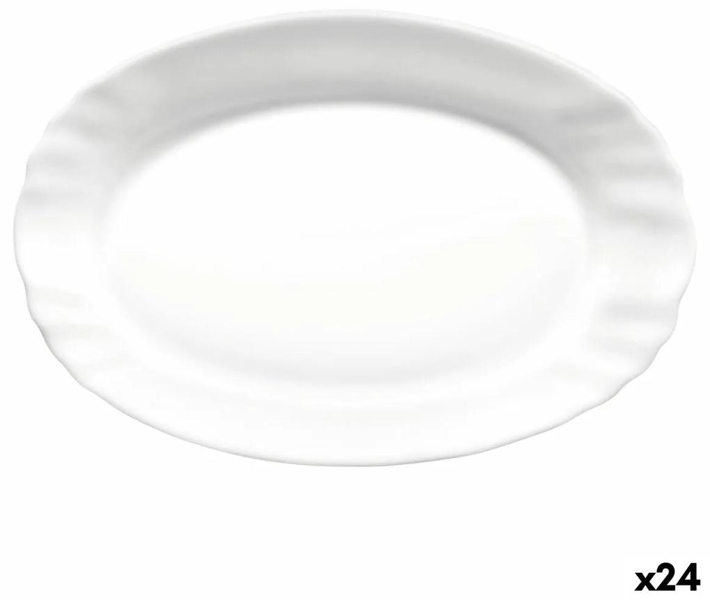 Teglia da Cucina Bormioli Rocco Ebro Ovale Bianco Vetro (22 cm) (24 Unità)