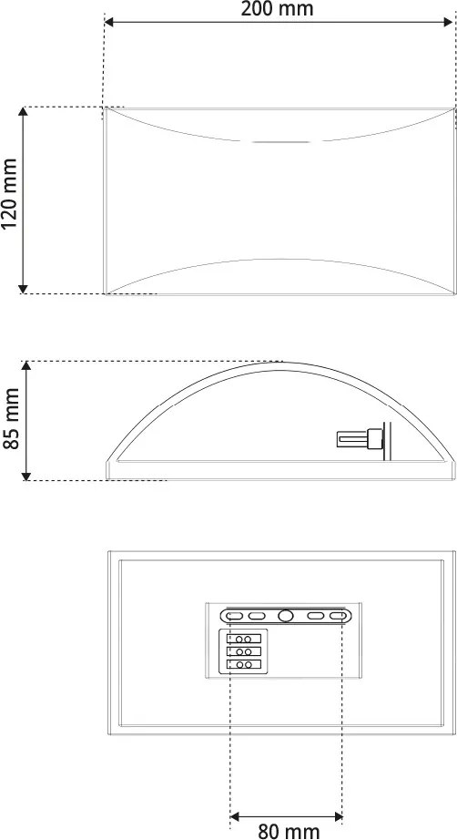 Applique da Parete G9 Bidirezionale 20x12 cm in Gesso Pitturabile