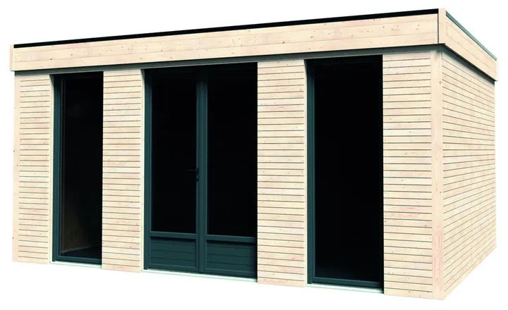 Casetta abitabile DECOR ET JARDIN in legno Decor Home Legno con porta doppio battente, superficie totale 18.14 m² e spessore parete 90 mm