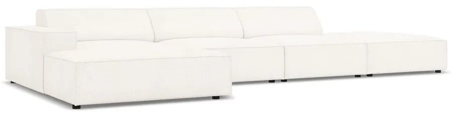 Divano angolare beige in tessuto bouclé (angolo sinistro) Jodie - Micadoni Home