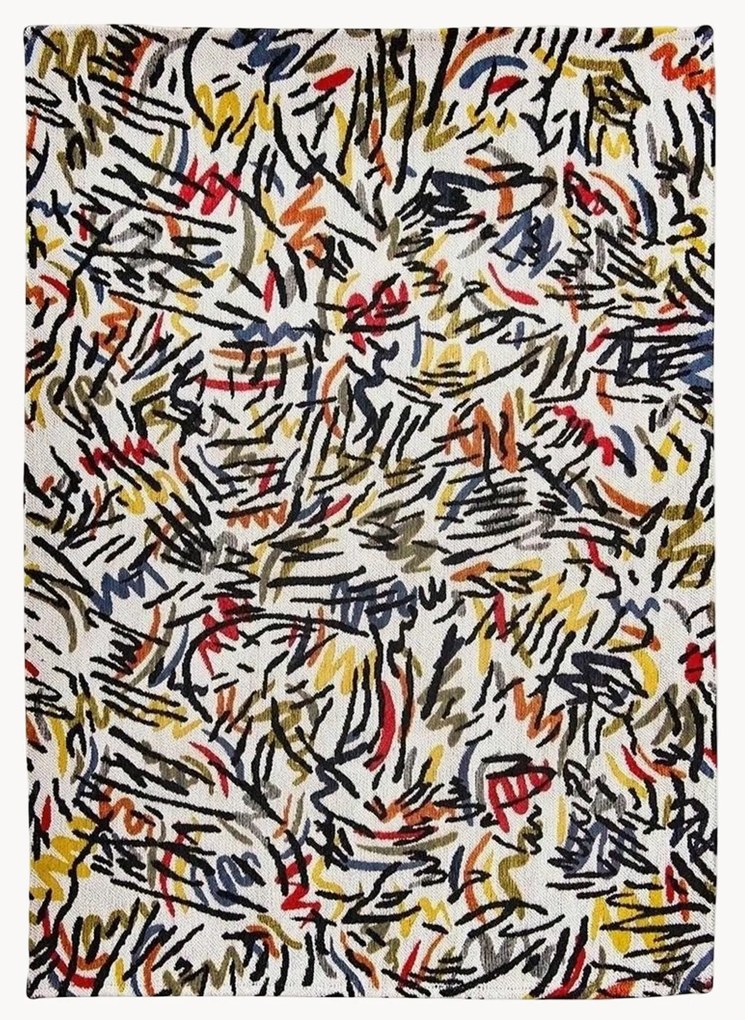 Tappeto jacquard a tessitura piatta Graffito