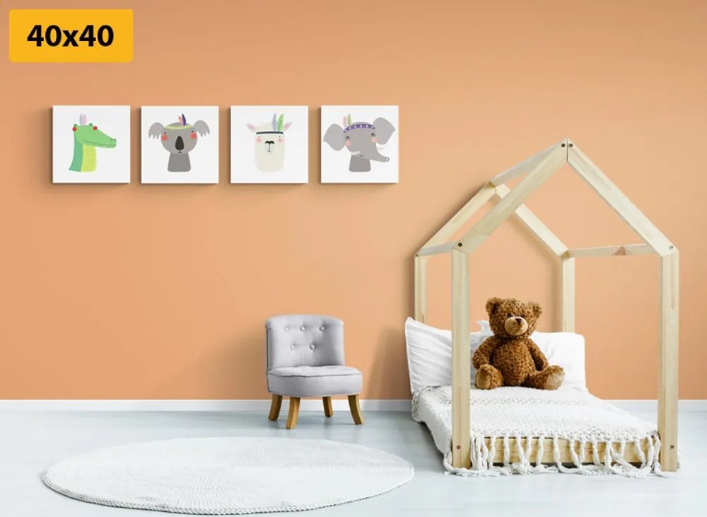 Set di quadri – Animali adorabili con piuma