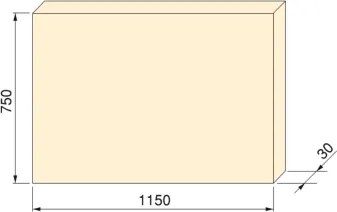 Piano d'appoggio finitura rovere per tavolo 115x75 cm in legno