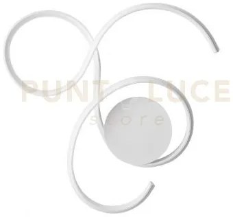 Plafoniera led twist in metallo verniciato bianco pl.twist-b.co-pc