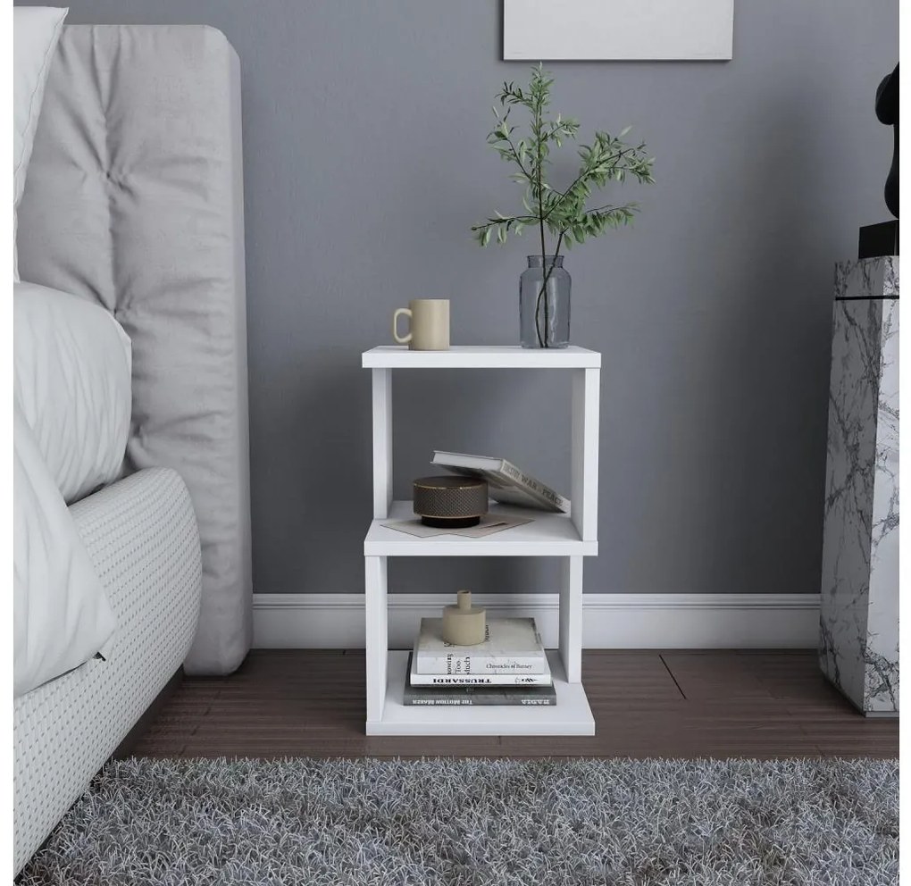 Comodino CARTER 49,4x29,6 cm bianco