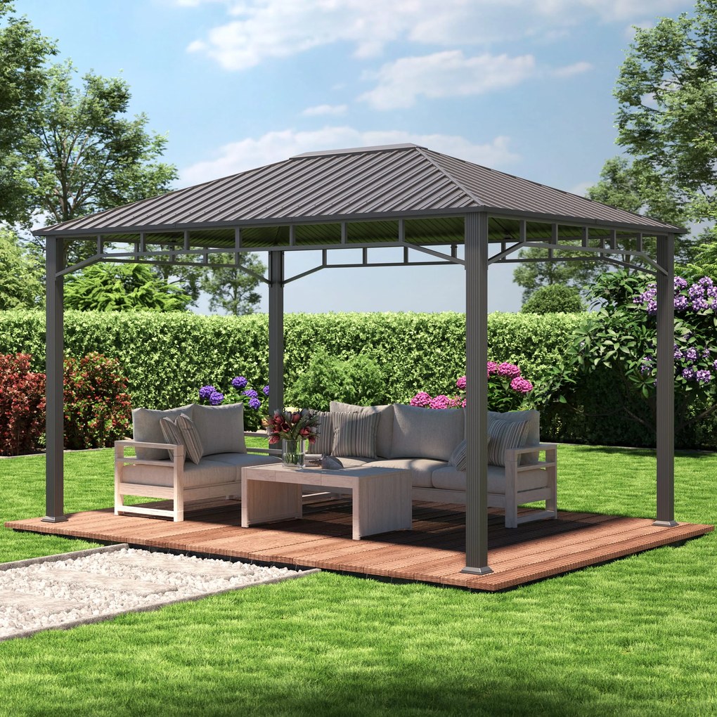 TOOLPORT Gazebo da giardino Hardtop Sunset Superior, 3x4 m - (301352)