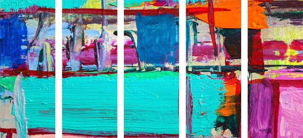 Quadri 5 pezzi – Pittura astratta