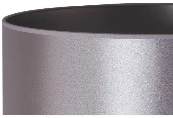 Duolla - Lampada con piedistallo CANNES 1xE27/15W/230V diametro 45 cm argento/nero