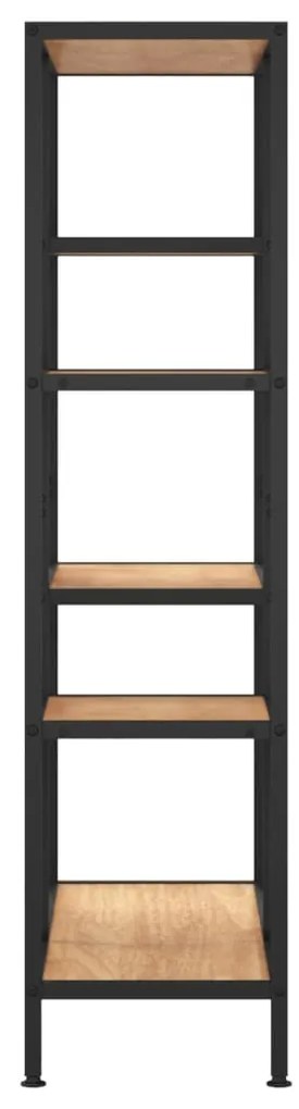 Scaffale per libri 80x30x120 cm acciaio e legno multistrato