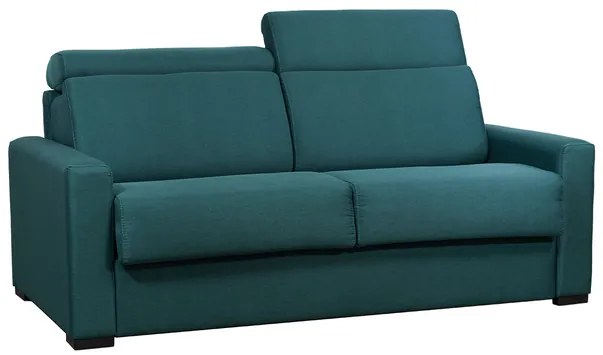 Divano letto blu anatra con materasso 18 cm e poggiatesta regolabili NORO