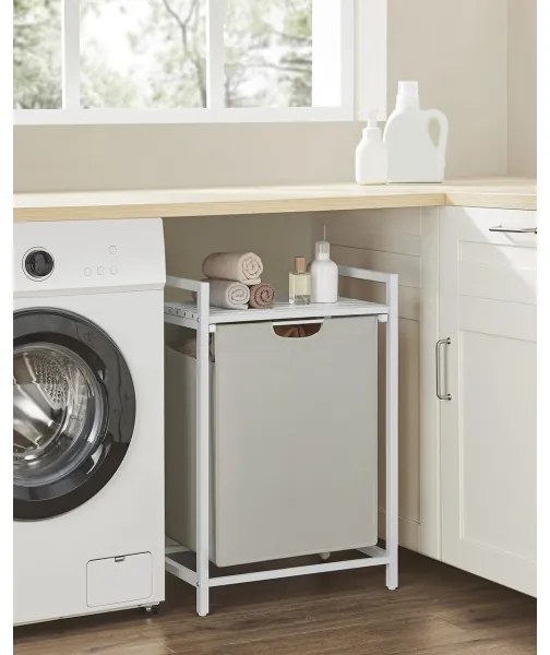 Cesto porta biancheria REX bianco