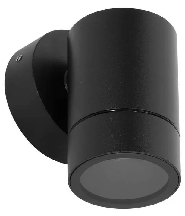 Applique Cilindrica Monodirezionale IP65 GU10 Nero Colore Nero