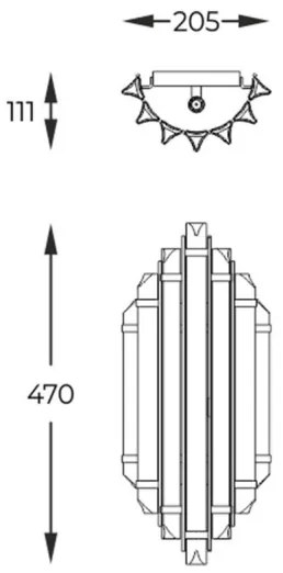 Zuma Line W0556-02A-V7V7 - Applique ALEXANDRIA 2xG9/42W/230V oro