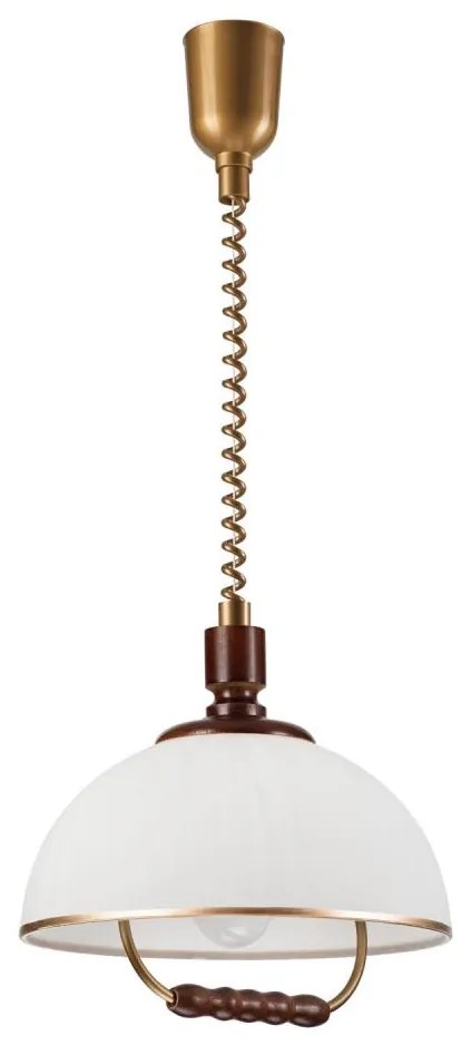 Lampadario a scomparsa RAMONA 1xE27/60W/230V beige/marrone scuro
