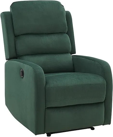 Poltrona reclinabile Pegaz in velluto verde - Blu78 - H102