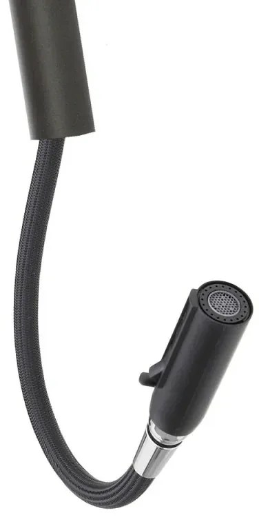 Miscelatore cucina nero in acciaio inox con doccetta estraibile Kitchen