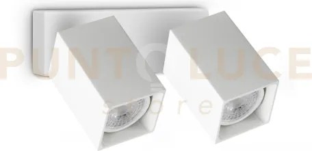 Dynamite faretto bianco orientabile 2 luci attacco gu10 16,5cm lamp...