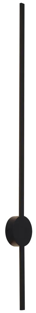Lampada da parete moderna nera 100 cm con LED - Clockwise