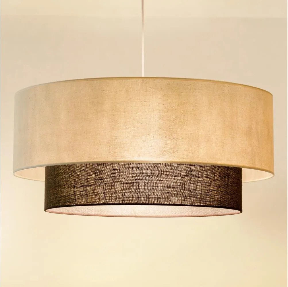 Brilagi - Lampadario LED a sospensione con cavo Stile Boho 3x E27/15W/230V Ø 60 cm crema/marrone