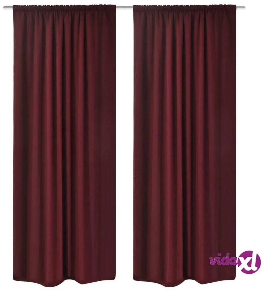 vidaXL Tende Oscuranti 2 Strati 2 pz 140 x 245 cm Bordeaux