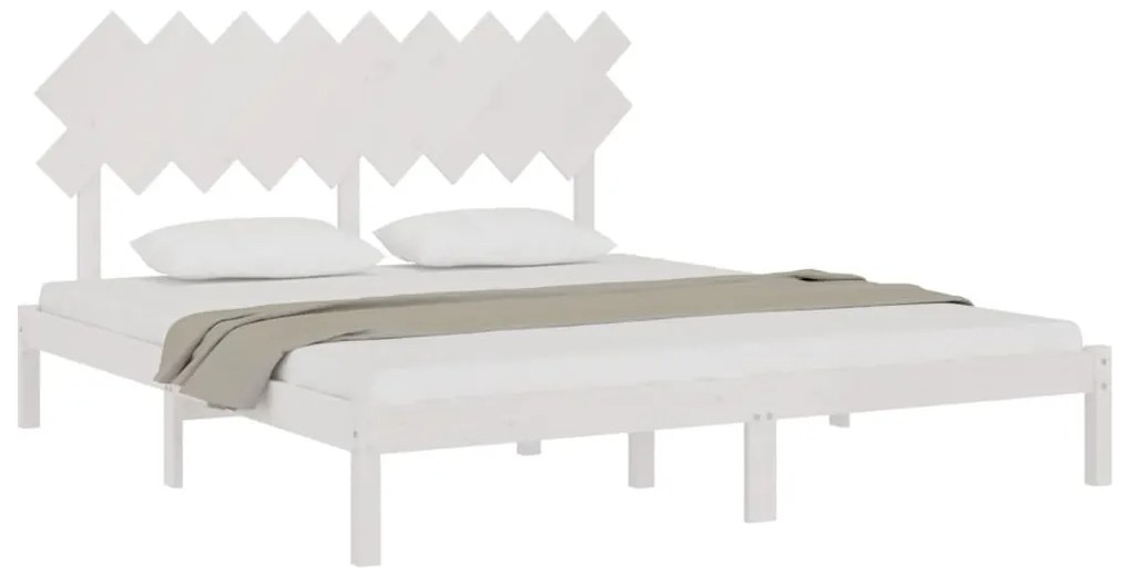 Giroletto bianco 180x200 cm 6ft super king in legno massello