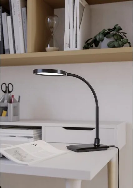 Eglo 902175 - Lampada da tavolo dimmerabile a LED LAURO LED/5,5W/230V 2700/4000/6500K nera