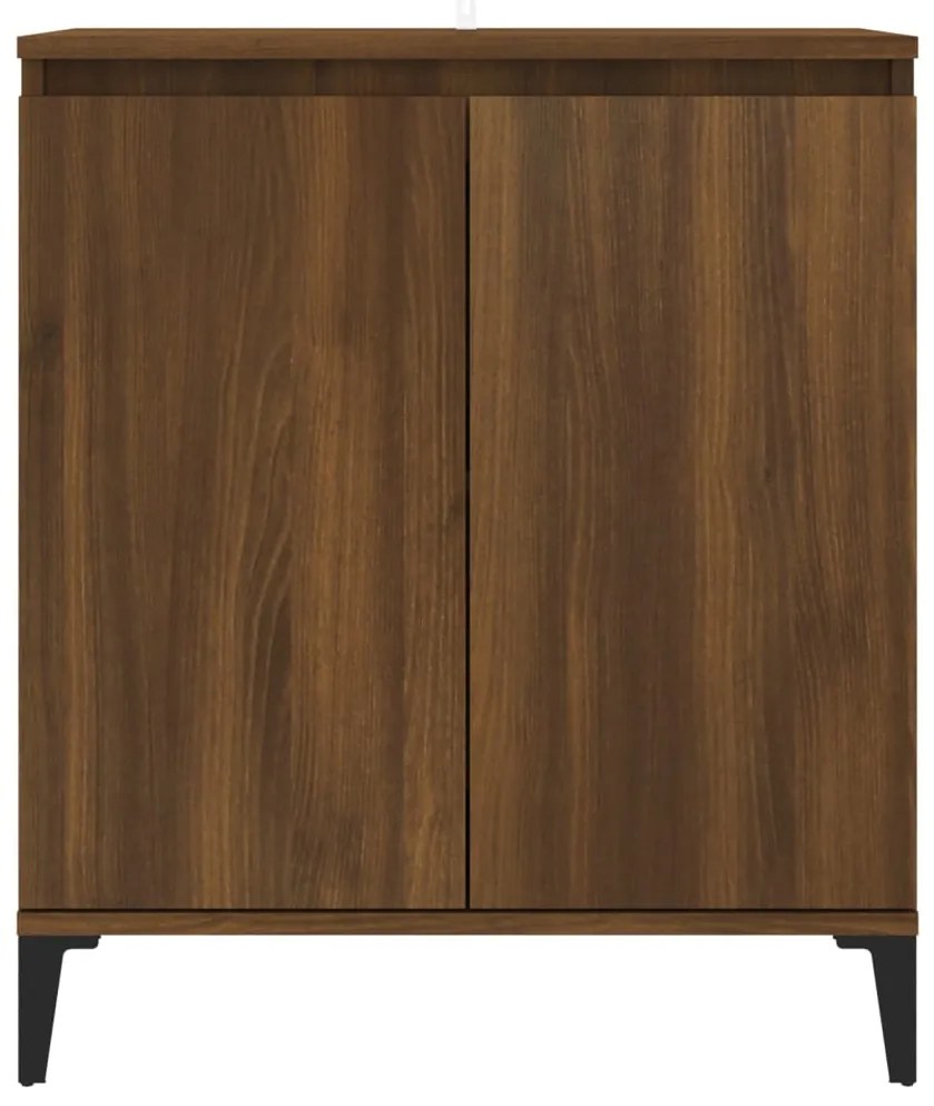 Credenza rovere marrone 60x35x70 cm in legno ingegnerizzato