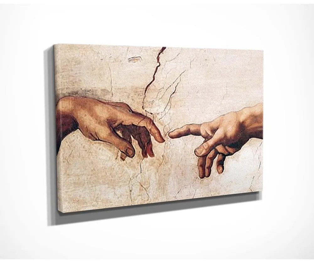 Riproduzione murale su tela Michelangelo, 40 x 30 cm Michelangelo Buonarroti - Wallity