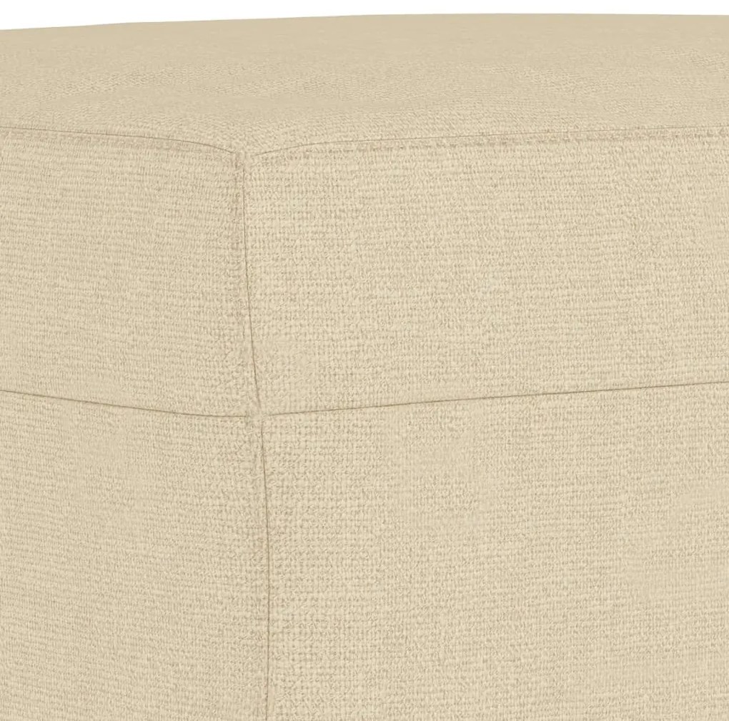 Poggiapiedi crema 60x50x41 cm in tessuto