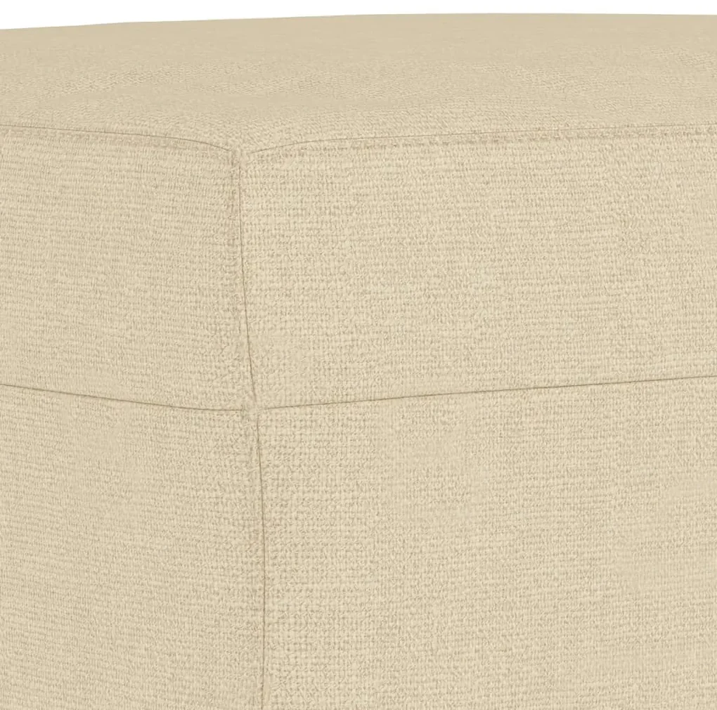 Poggiapiedi crema 60x50x41 cm in tessuto