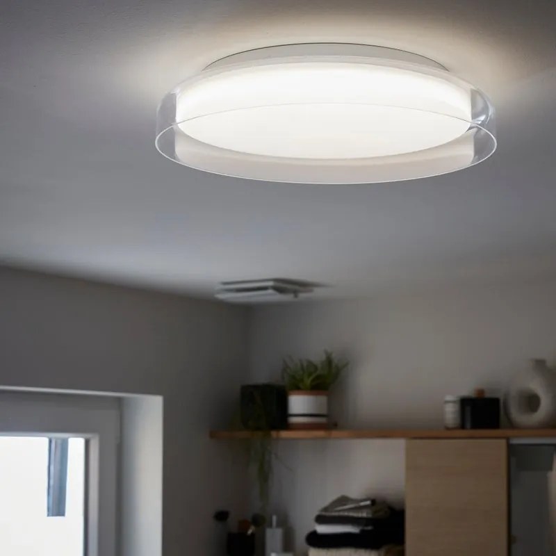 Plafoniera LED bagno moderno Sure, bianco Ø 40 cm, 1940 lumen INSPIRE