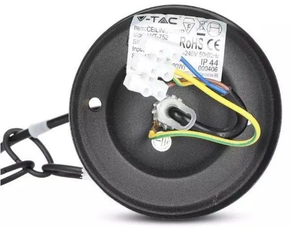 Lampadario da esterno su catena 1xE27/40W/230V IP44 nero