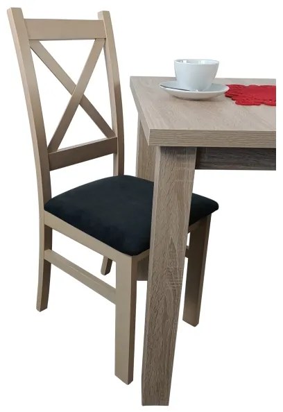 Sedia da pranzo NATE quercia sonoma/nero