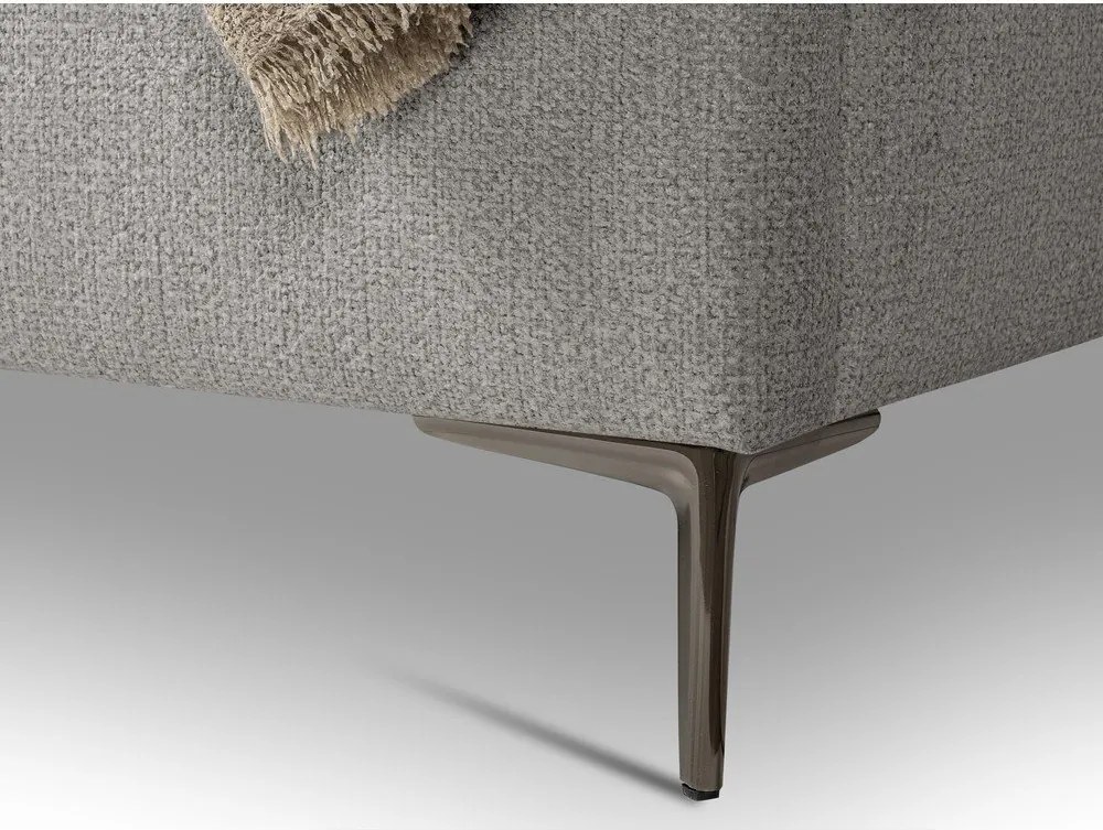 Letto matrimoniale imbottito grigio chiaro con rete inclusa 180x200 cm Makana – Makamii