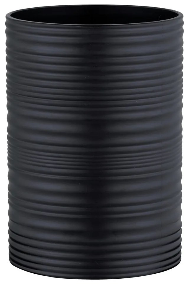 Portaspazzolino nero opaco in plastica Lyon – Allstar