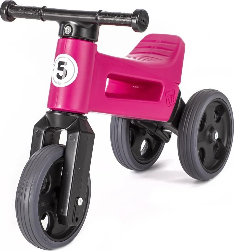 Funny Wheels - Bicicletta senza pedali 2 in 1 RIDER SPORT rosa/nera