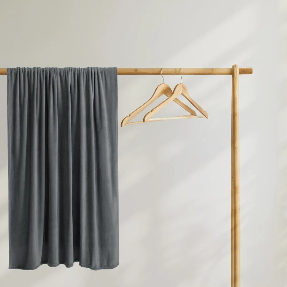 Coperta in microfibra grigio scuro, 150 x 200 cm Mic - DecoKing