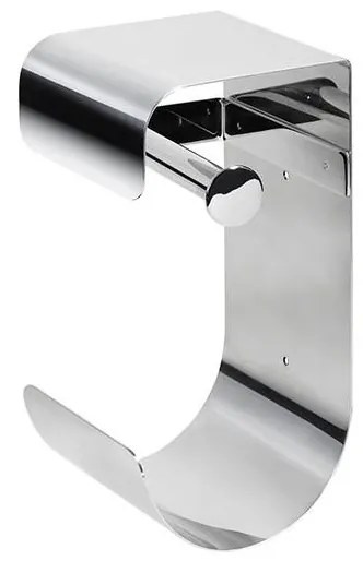 Porta carta 12,5 x 26 cm in acciaio inox, finitura argentata