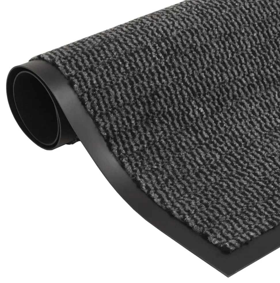 Tappeto Antipolvere Trapuntato Rettangolare 80x120cm Antracite /